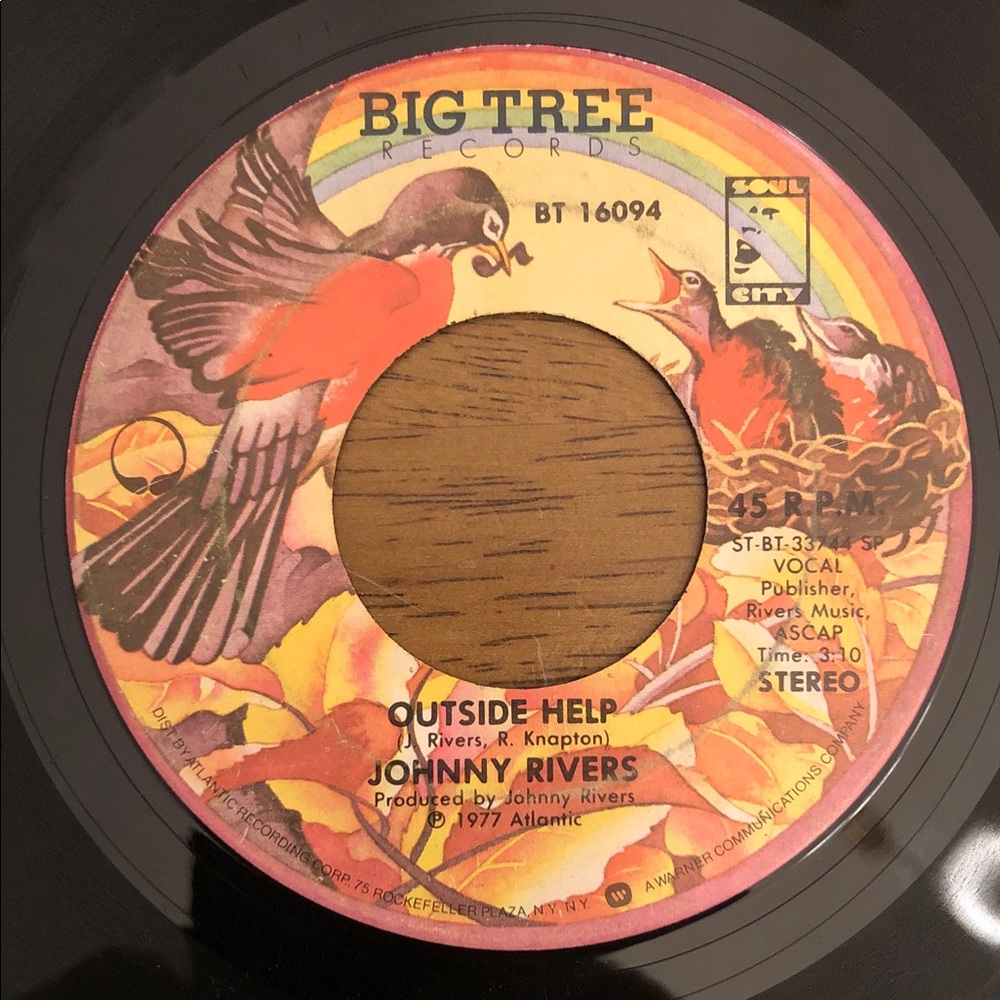 Johnny Rivers Vinyl 45 Record Swayin’ To The Music